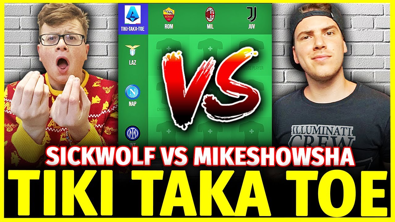 MIKESHOWSHA vs SICKWOLF: TIKI TAKA TOE CHALLENGE - 1v1