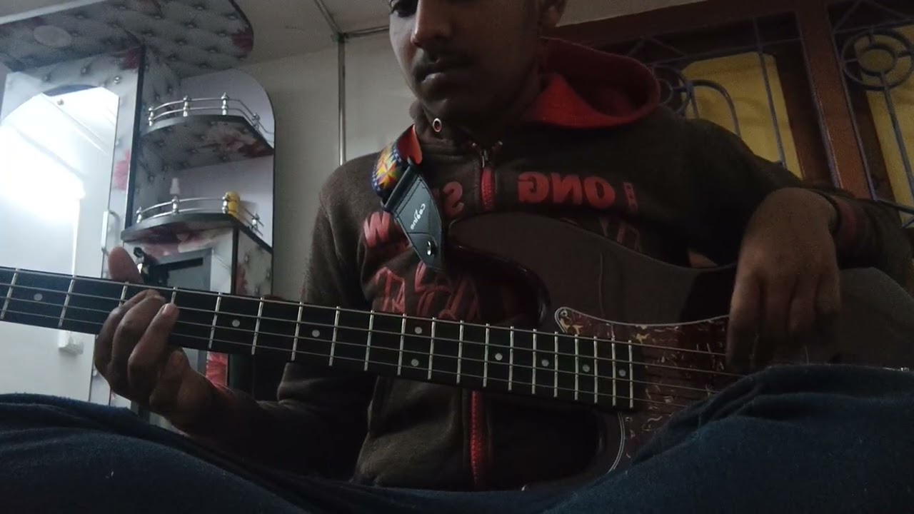 mere khwabon mein jo aaye bass guitar cover 