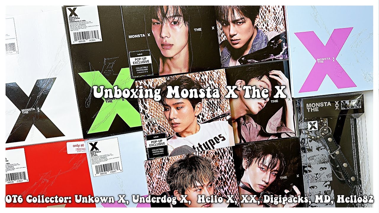 Unboxing Monsta X The X ✰ OT6 Collector: Unkown X, Underdog X,  Hello X, XX, Digipacks, MD Vers