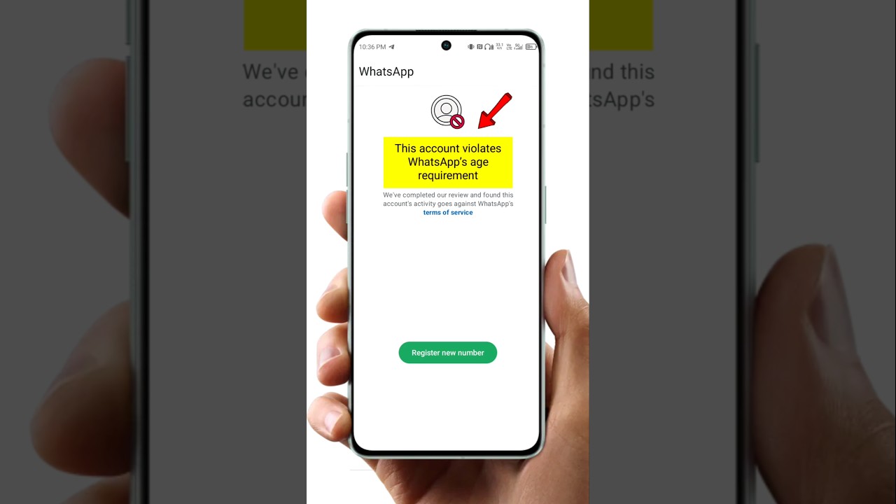 This Account Violates WhatsApp's Age Requirement Fix (2026) #shorts