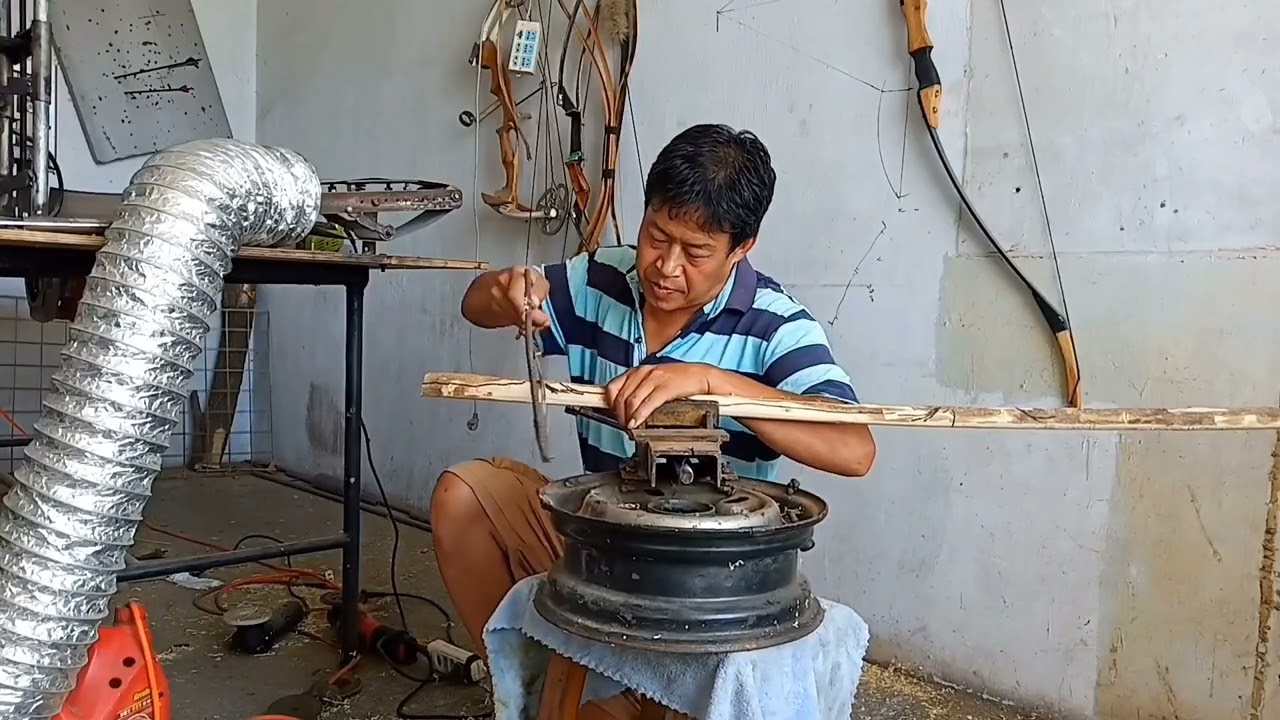 如何做一支實木英格蘭長弓。#弓箭 #工匠#手工