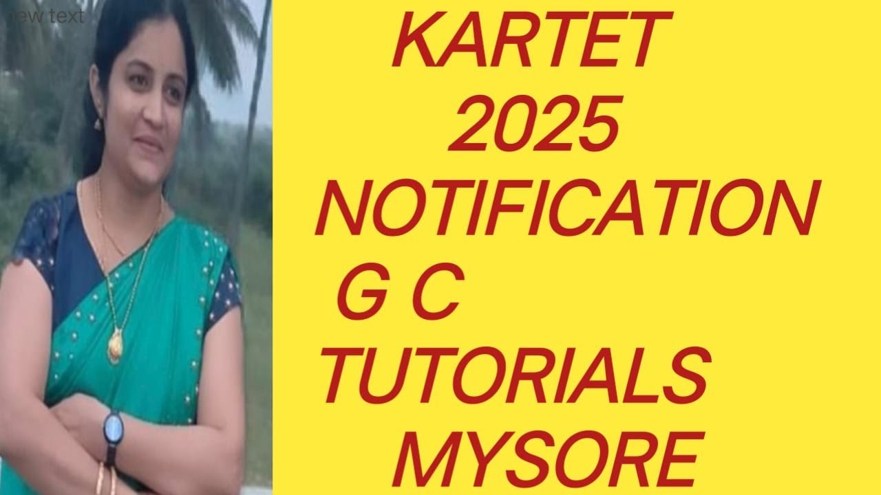 KARTET 2025 NOTIFICATION//KARTET2025//G C TUTORIALS MYSORE//KARTET SYLLABUS 2025// KARTET HALLTICKET