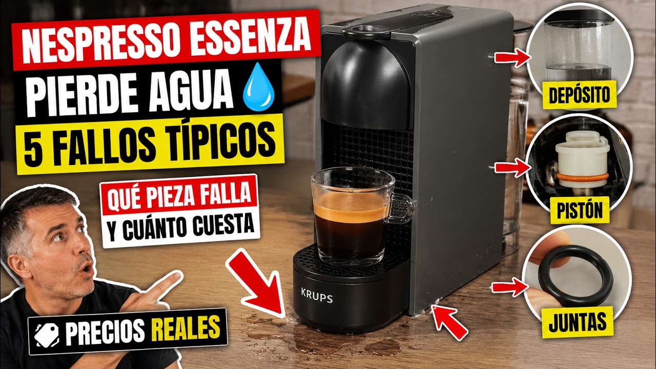 ¿Tu Nespresso ESSENZA pierde agua? ☕💧 ¿Vale la pena REPARAR o comprar nueva?