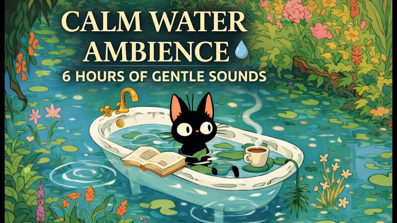 Calm Water Ambience 💧 | Gentle Water Sounds for Sleep, Focus & Relaxation (6 Hours)