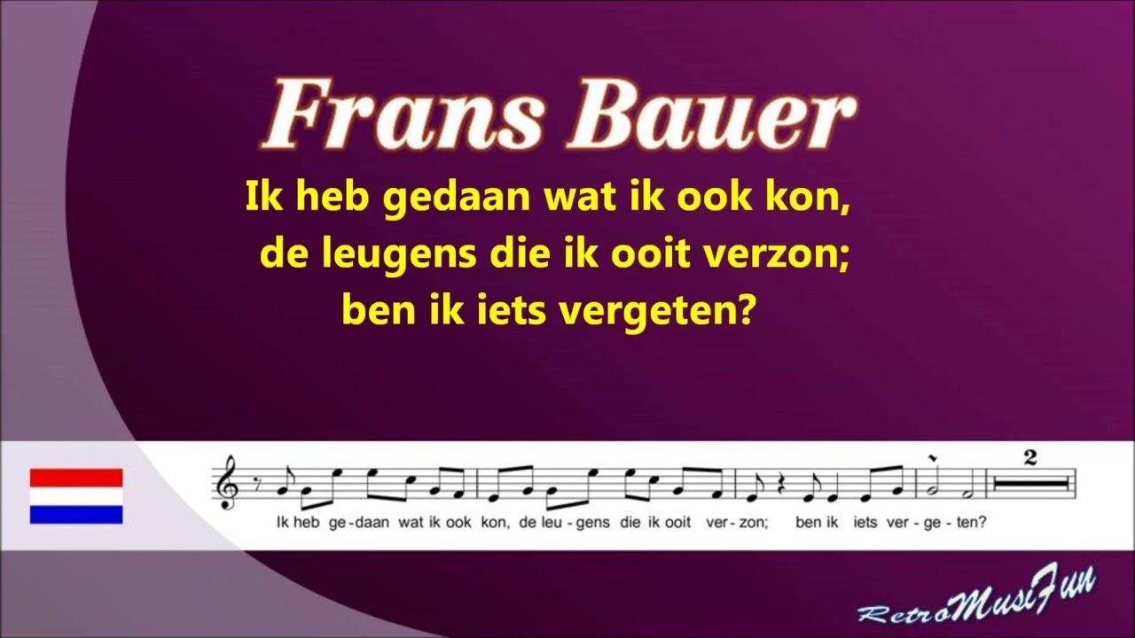 Frans Bauer - Verloren - Karaoke