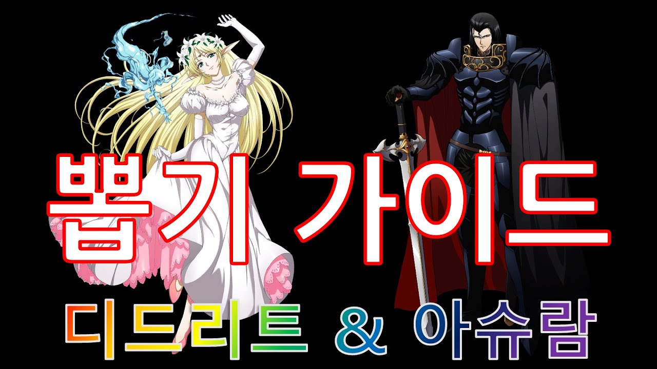 디드리트&아슈람 뽑기 가이드 영상(아이템, 스킬, 캐릭터 설명)