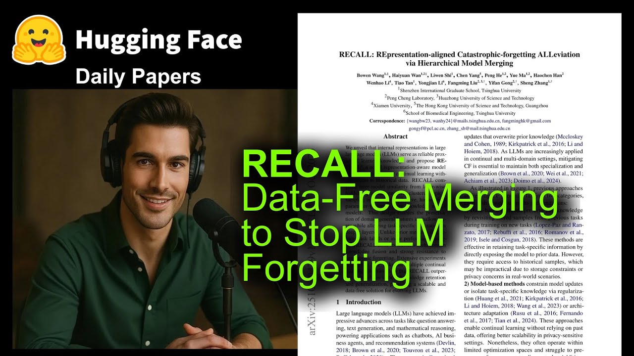 RECALL: Data-Free Merging to Stop LLM Forgetting