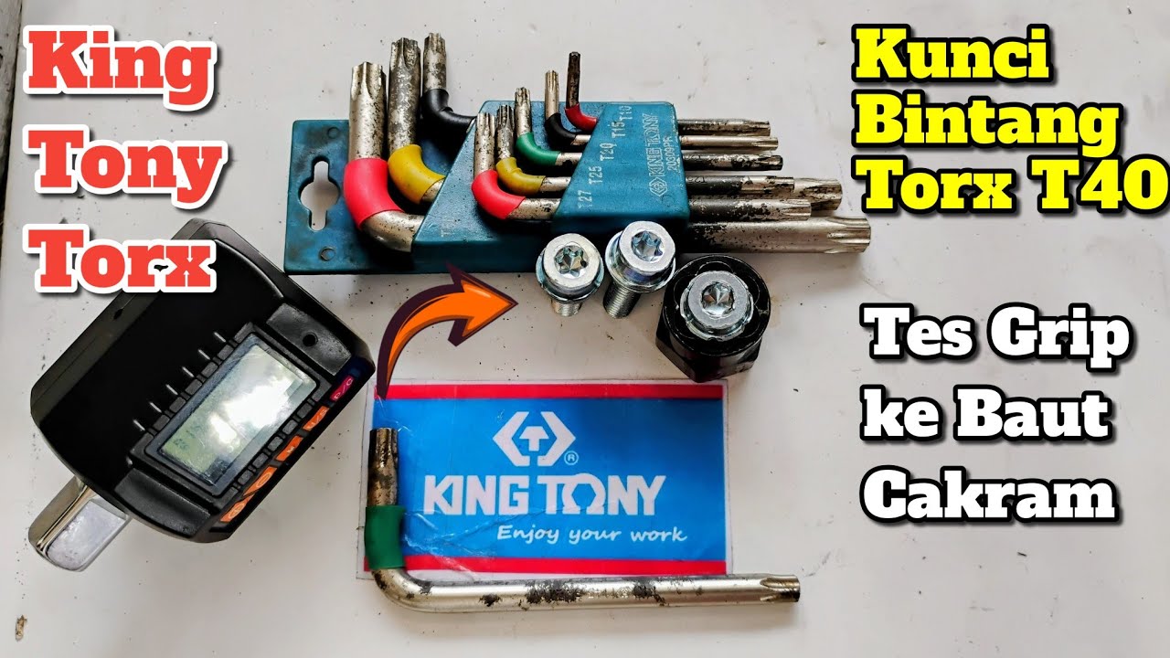 💫Uji grip King Tony kunci bintang Torx star T40 torsi sampai selip