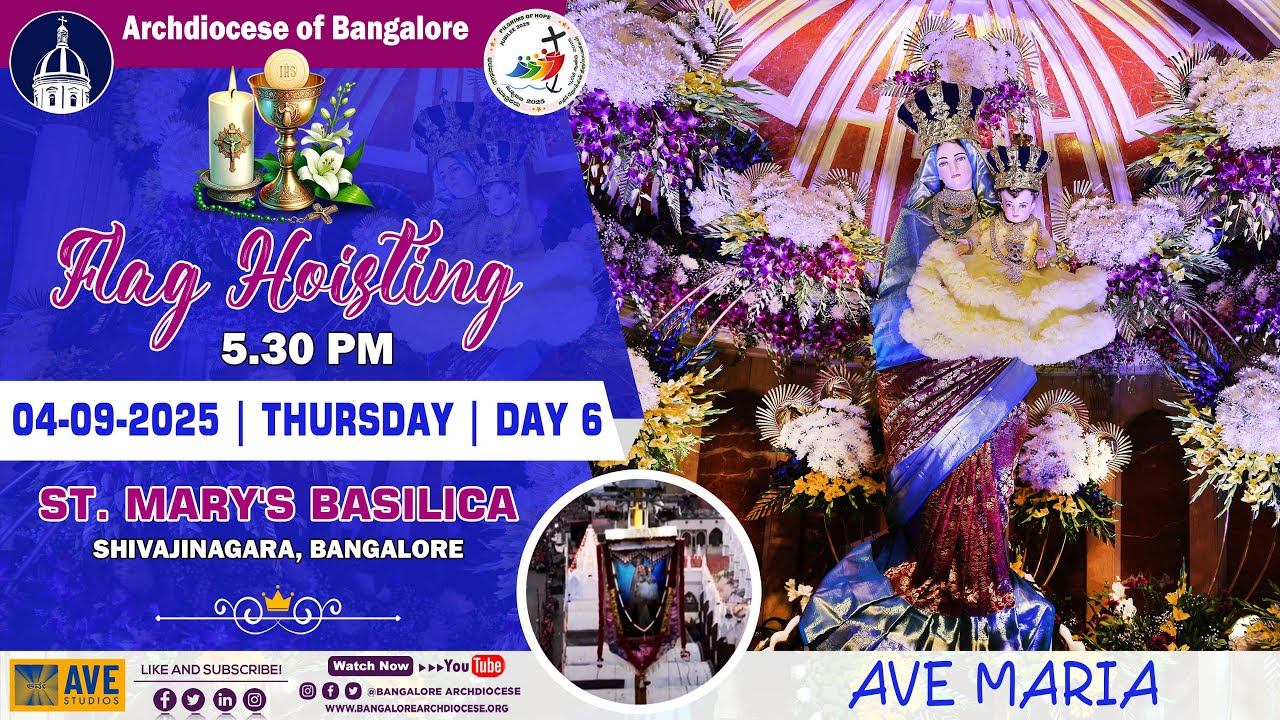 04.09.2025 | Flag Hoisting | St. Mary's Basilica | Novena & Feast | Day 6