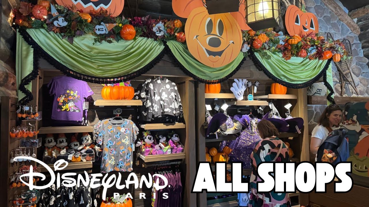 🎃 ALL Halloween Merch Disneyland Paris 2025  | All Shops at Disney 👻Complete Collection Shopping