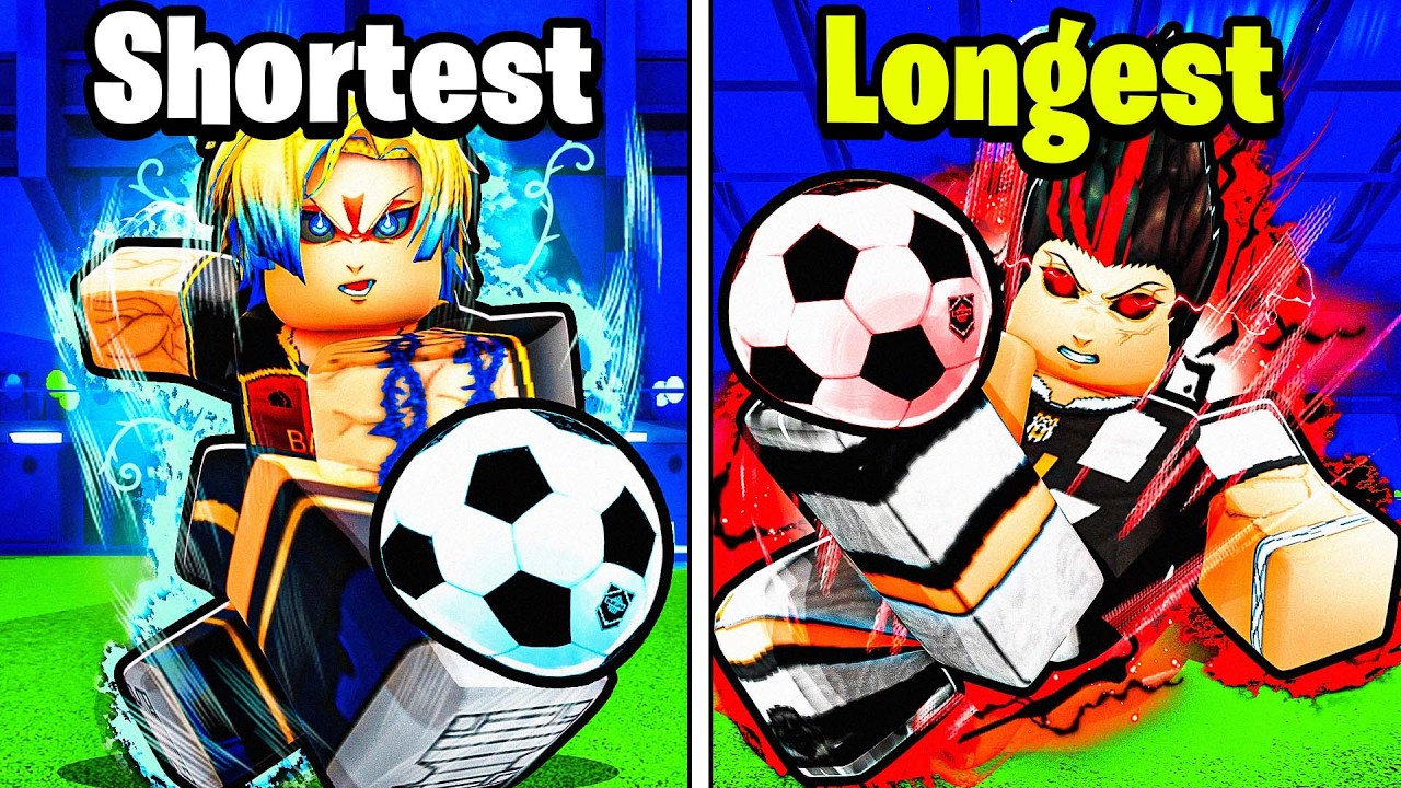 Shortest to Longest SHOTS in Blue Lock Rivals (KING)