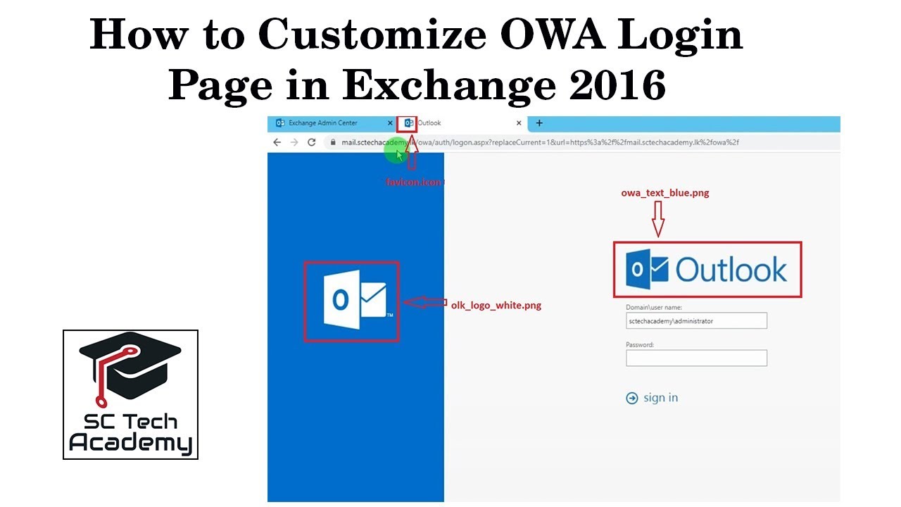 How to Customize OWA Login Page in Exchange 2016