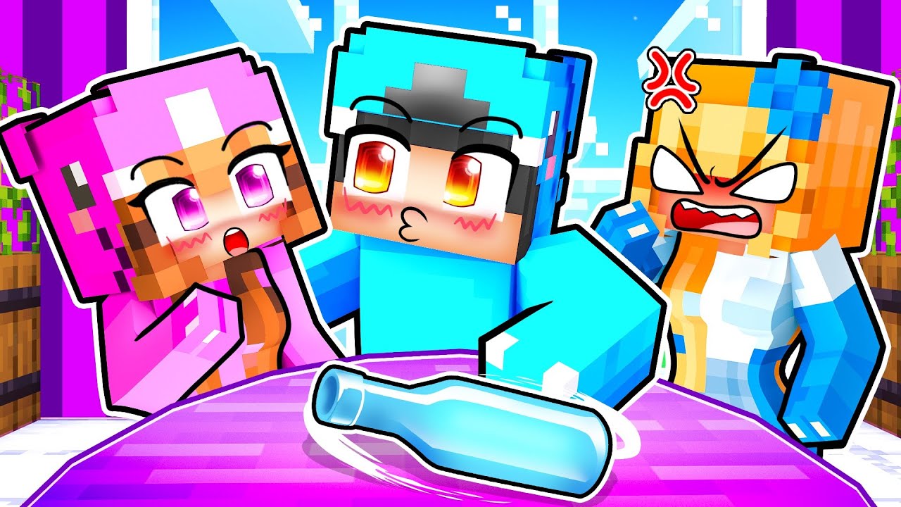 Minecraft but it’s SPIN THE BOTTLE With My Crush!
