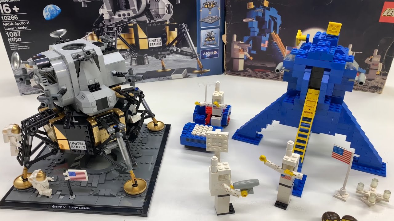 OLD vs NEW LEGO LUNAR LANDERS 1975 vs 2019 - Sad tale of Apollo 19