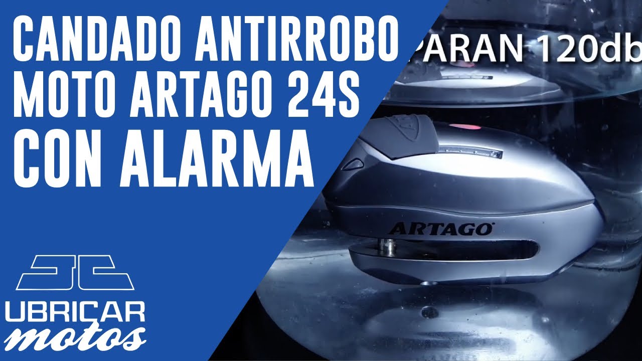 Artago 24S con alarma | Candado antirrobo moto