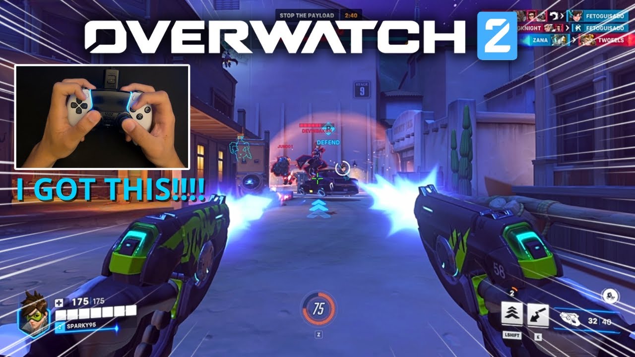 Overwatch 2 But You Play Tracer!!!! | (NO AIM ASSIST) + (Gyro Only)