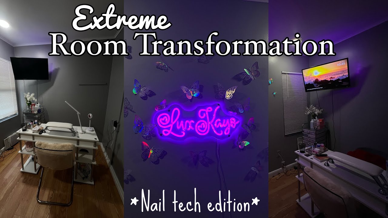 Room Transformation *Nail Tech Edition* Bedroom into Nail Room