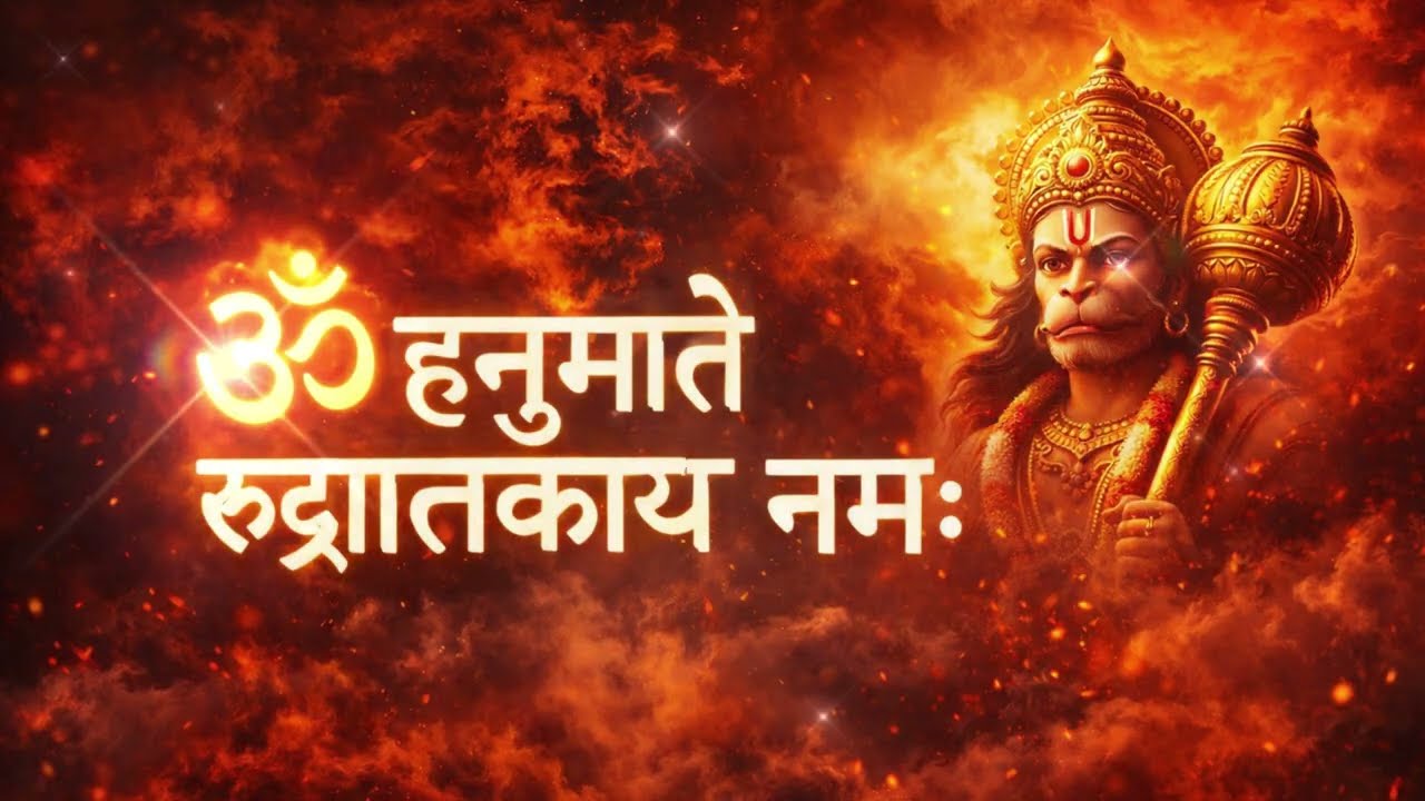 Om Hanumate Rudratmakaya Namah | Powerful Hanuman Mantra | Remove Fear & Negative Energy