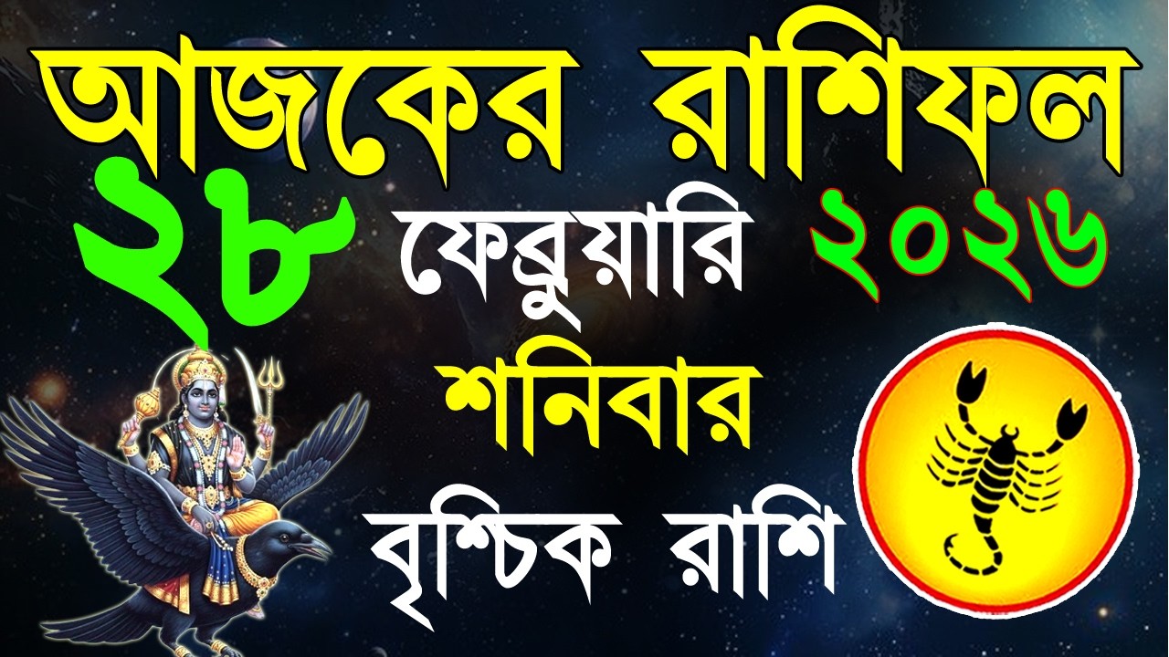 Ajker Rashifal28Fabruary bangla 2026|বৃশ্চিক রাশিফল২৮ফেব্রুয়ারি |Brischik Rashi|#ajkeashifal|Scorpio