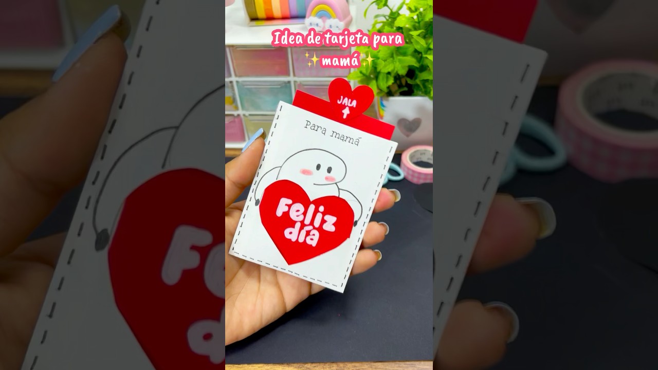Tarjeta para mam&aacute; s&uacute;per f&aacute;cil #manualidades  #flork #lettering  #tarjetasbonitas