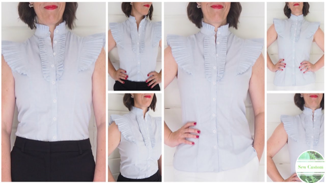 How I Sewed my Pleated Blouse #sewingtutorial