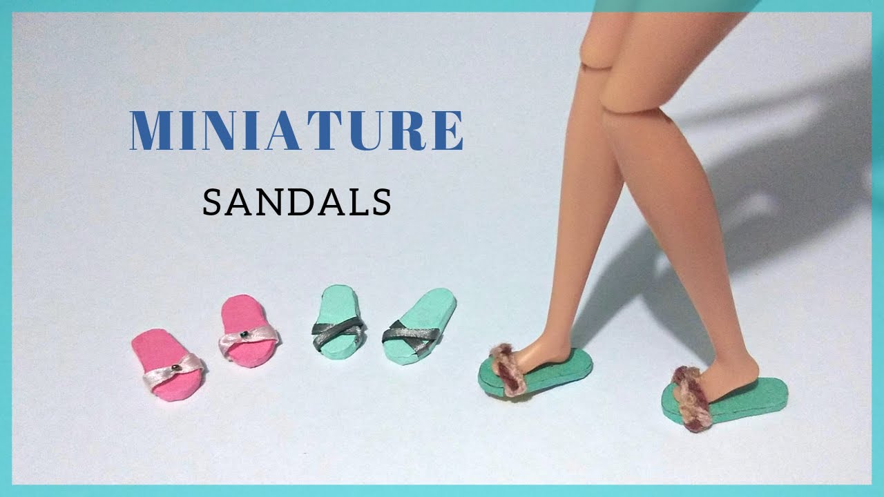 DIY Miniature Barbie Sandals
