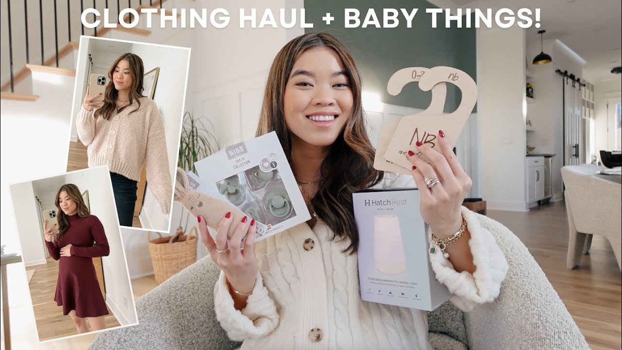 Aritzia, Revolve, & Walmart Try On Haul! Cute Baby Items, NEW Mejuri Jewelry | 24 Weeks Pregnant