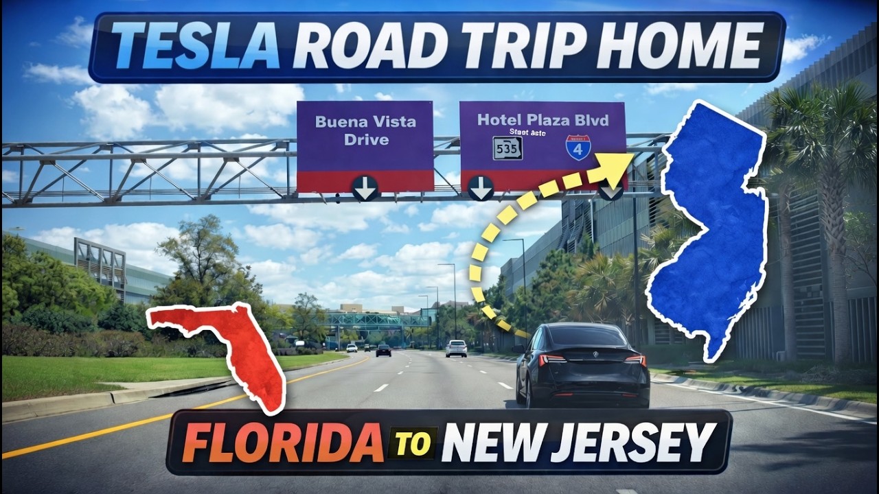 Epic 1,100-Mile Tesla Road Trip Home: Florida to New Jersey in a Tesla Model Y