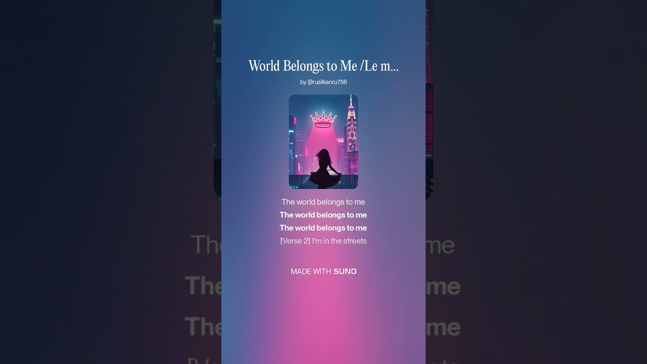 World's belong to me ( La Cocette cover) full video #aimusic #music #edms #youtubemusic #dancemusic 