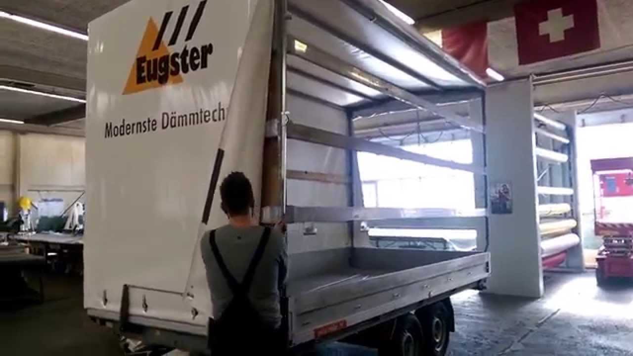Blache mit Rollfix und Federsystem (Planenroller)