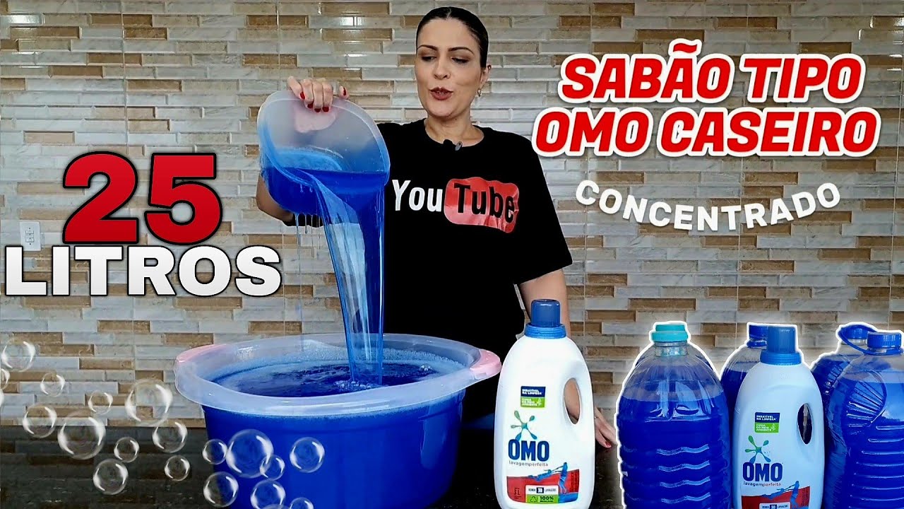 🥰SAB&Atilde;O LIQUIDO TIPO OMO CONCENTRADO CASEIRO😱😍💙