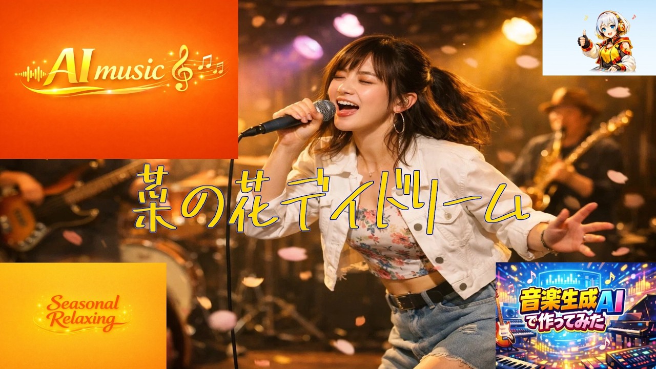 菜の花デイドリーム【音楽生成AIで作ってみた】#pop #funk #Funkypop #AImusic