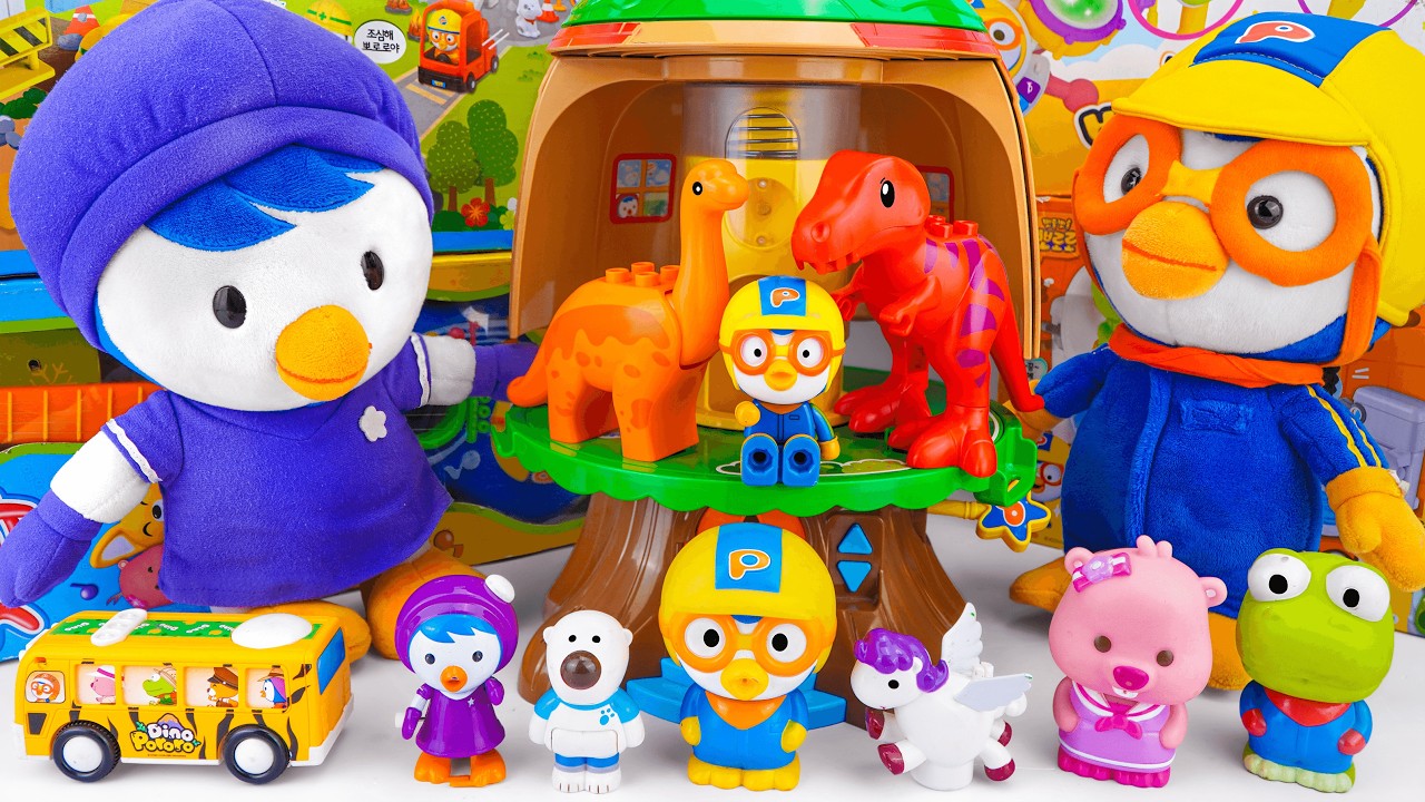 [🌟Toy ASMR🌟] Pororo Forest Tree House Playground Playset ASMR | Review Toys