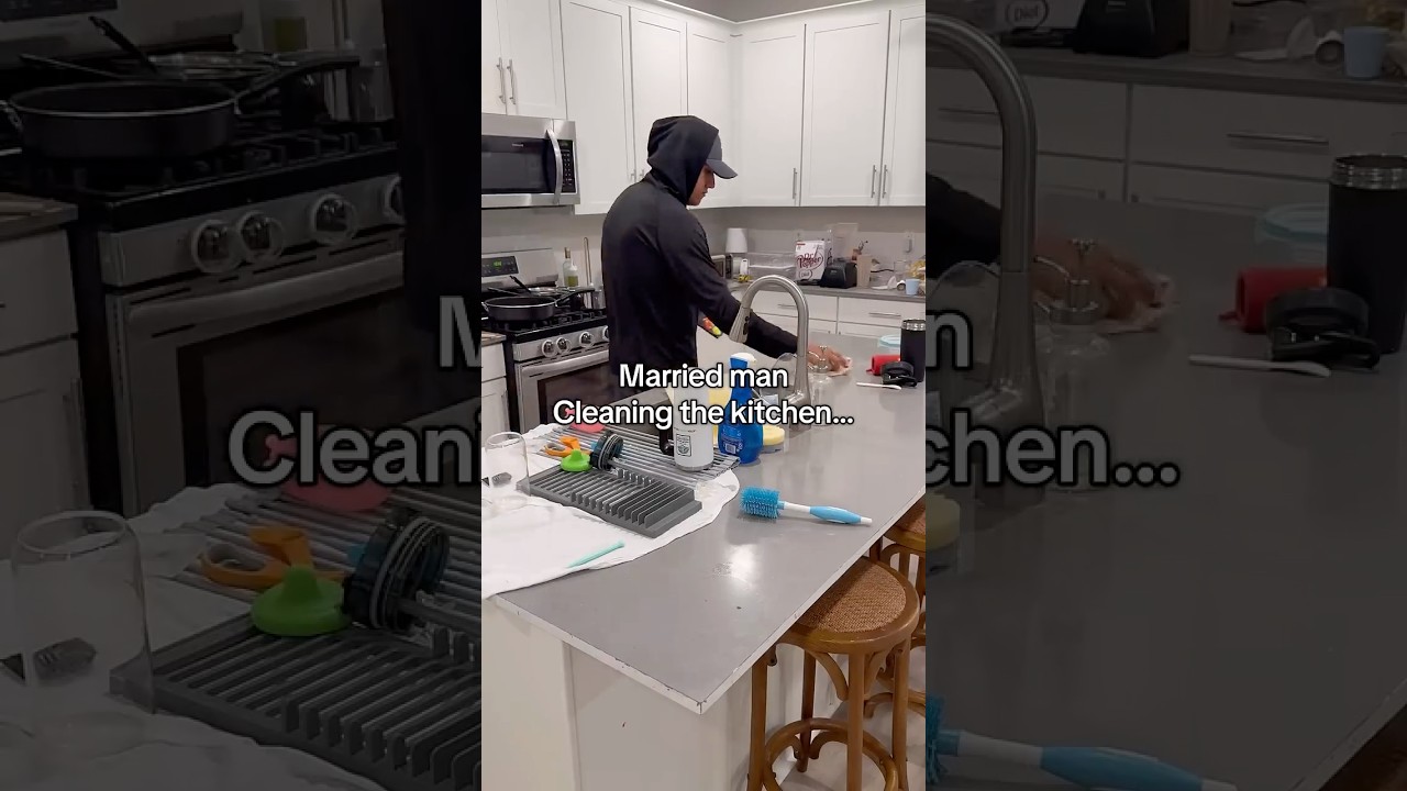 Cleaning the Kitchen every night to make her mourning. 