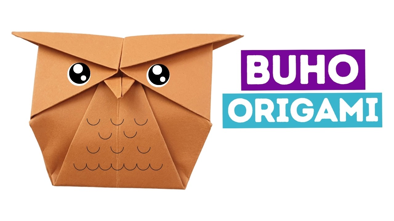 🦉 Cómo hacer un búho de papel fácil (Origami)