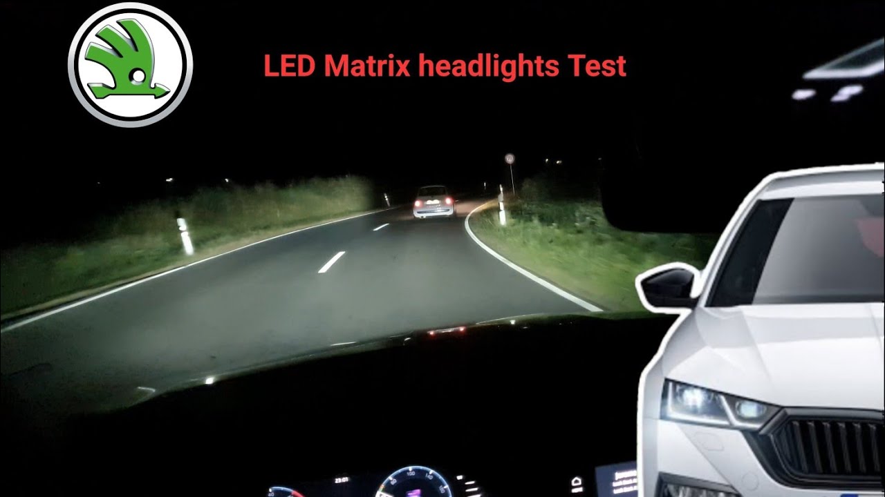 Skoda Octavia IV 2022 LED Matrix headlights Test [4K] | nightdriving | 2.0 tdi 110kW | POV Driving