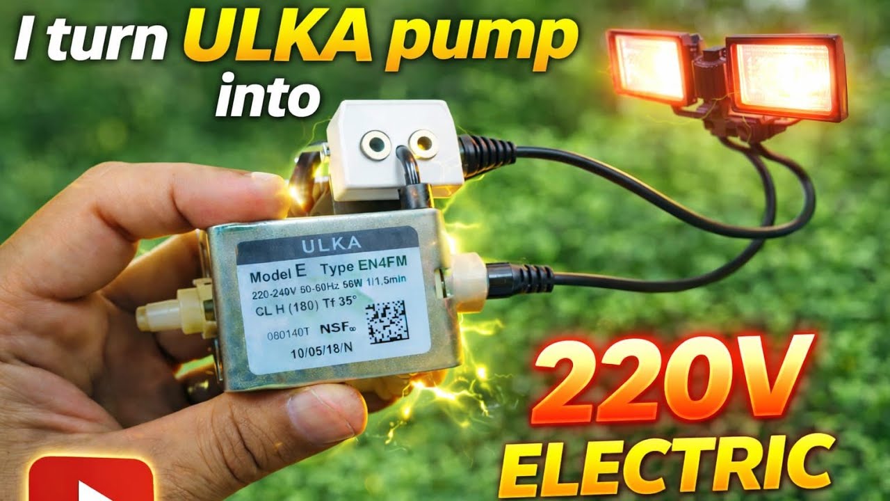 I turn ULKA pump into 235v electric ⚡ generator 