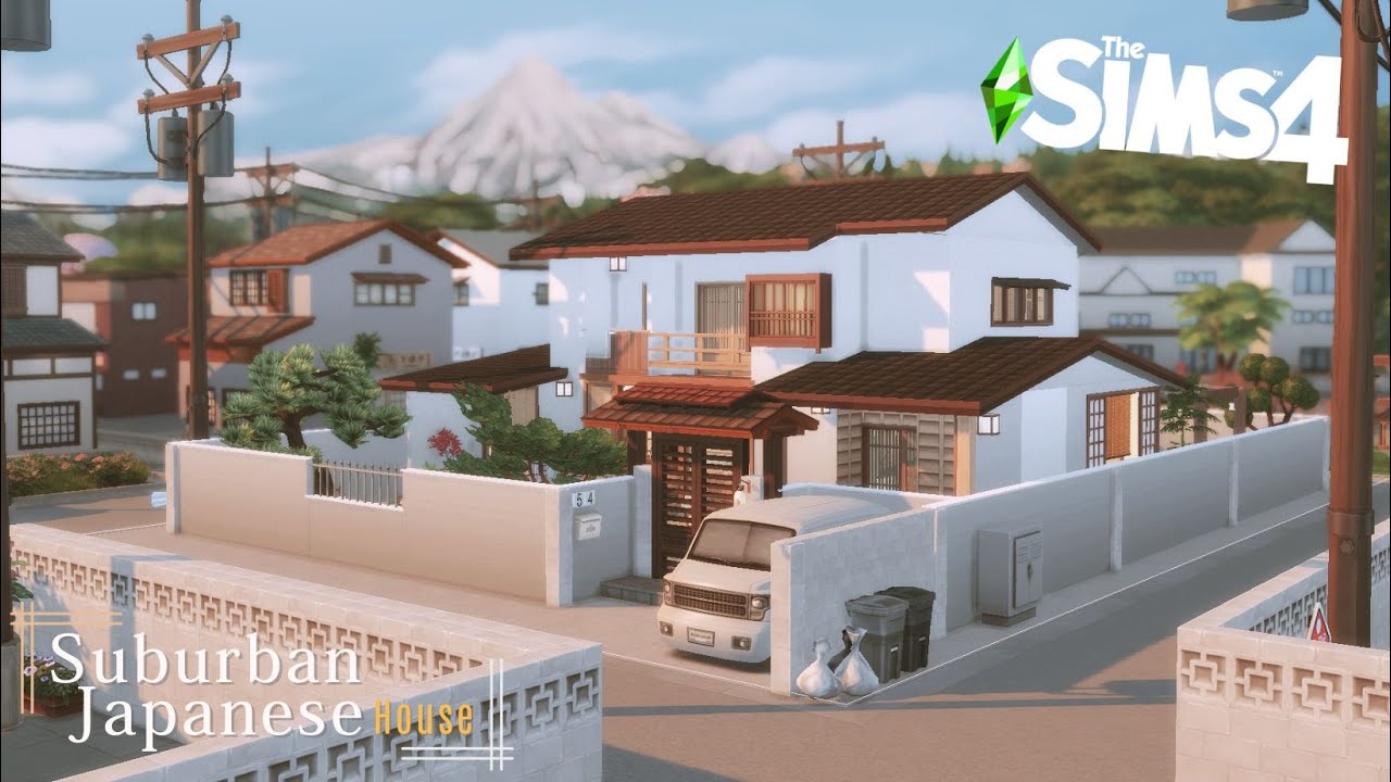 The Sims 4: Japanese Suburban House | สร้างบ้านสไตล์ญี่ปุ่น เกมส์ The Sims 4 ( Speed Build / No CC )