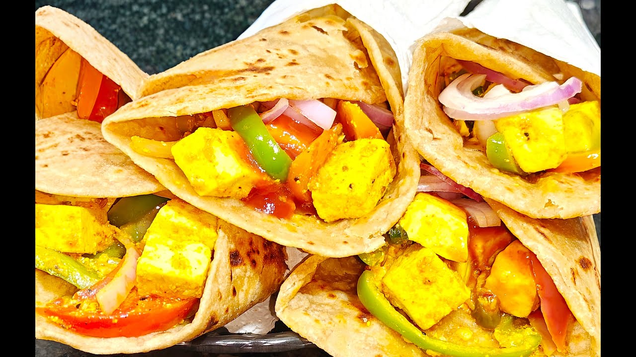 Paneer Kathi Roll Recipe || Street Style Paneer Kathi Roll || Veg Kathi Roll