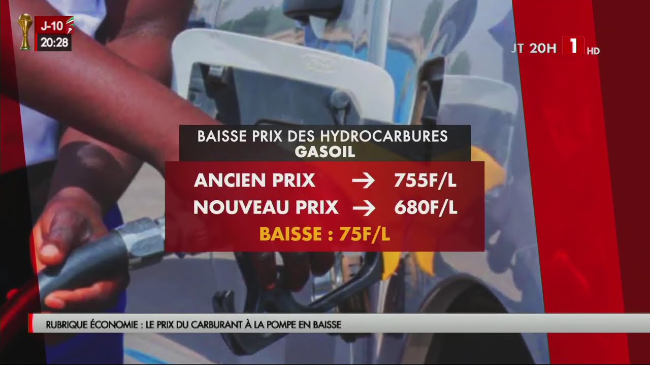 RUBRIQUE &Eacute;CONOMIE : LE PRIX DU CARBURANT &Agrave; LA POMPE EN BAISSE