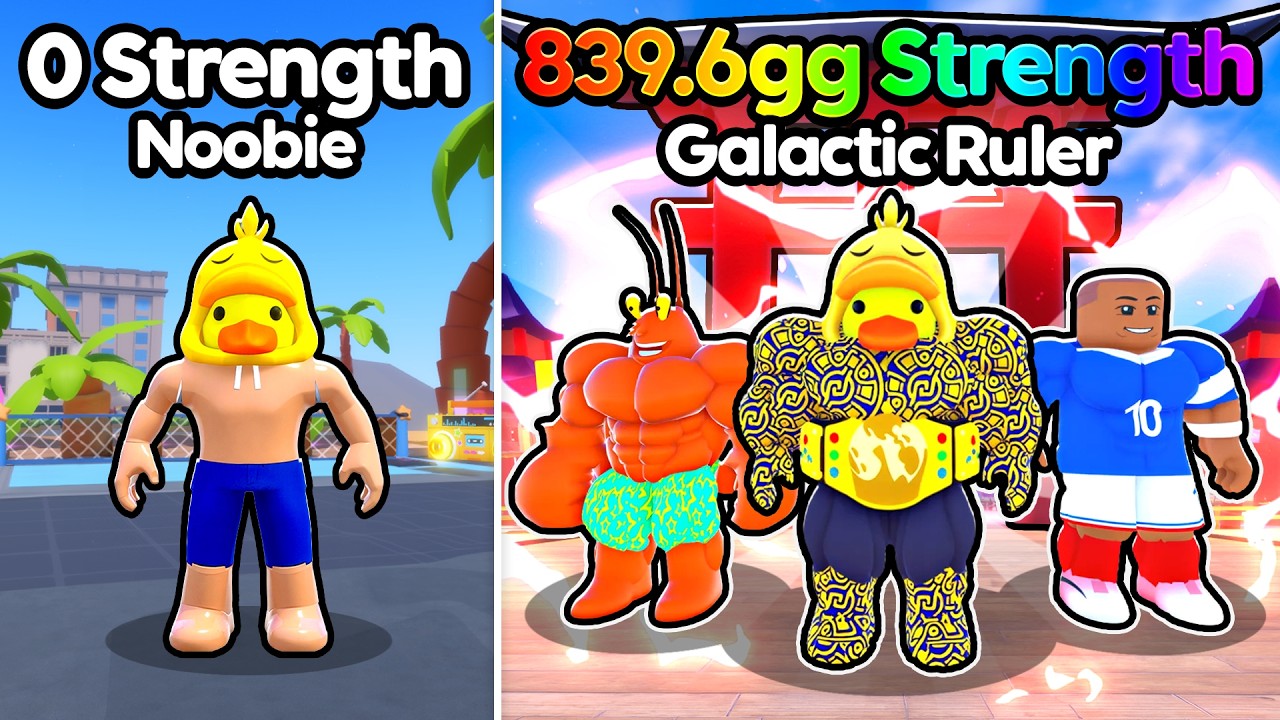 I Unlocked EVER RANK and Got GALAXY Strength in Gym Star Simulator!