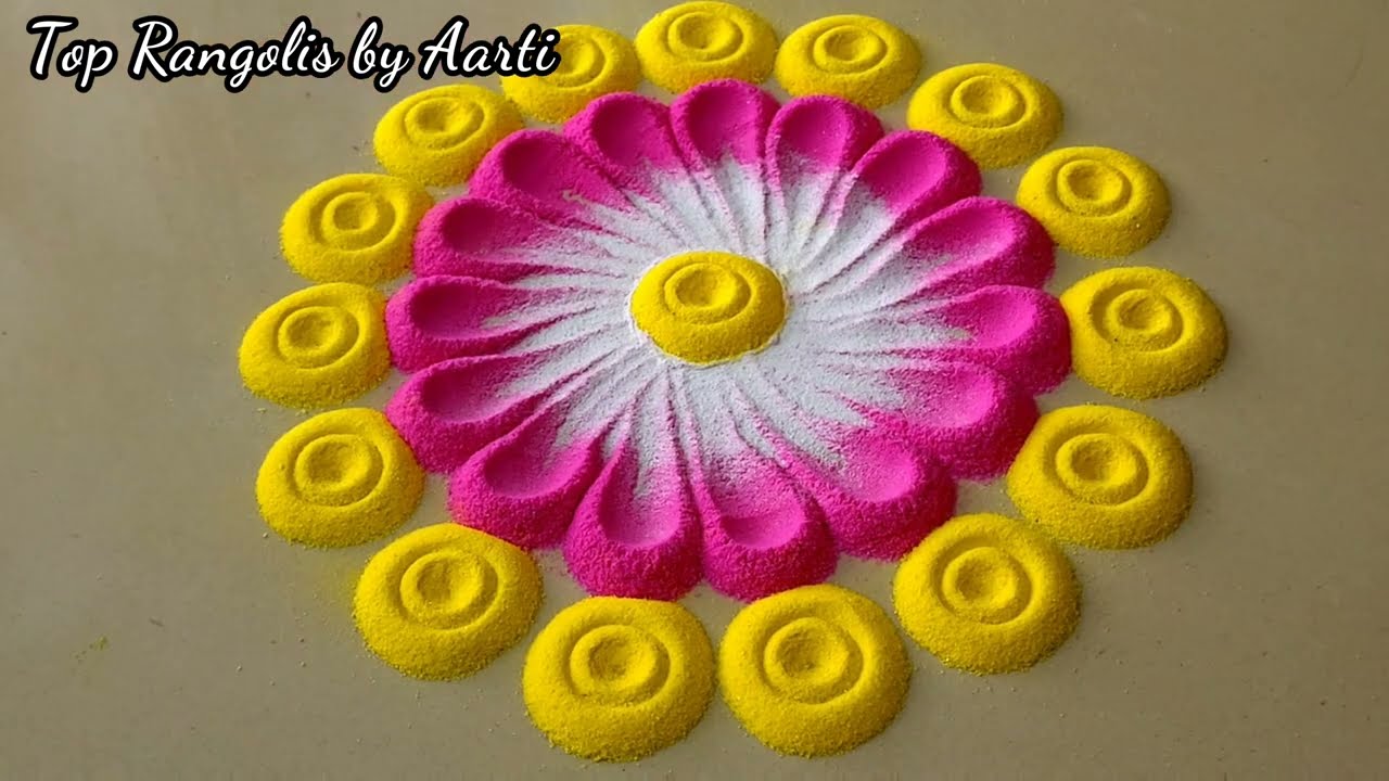 Satisfying Videos | Simpel Rangoli Designs | Easy Rangolis | Relaxing  Videos | Rangolis by Aarti