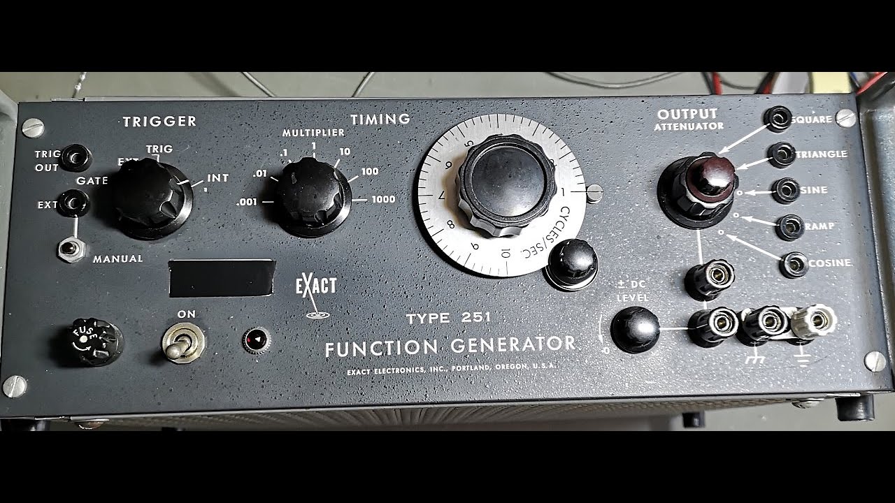 Exact Type 251 Function Generator 1mHz to 10kHz test repair teardown