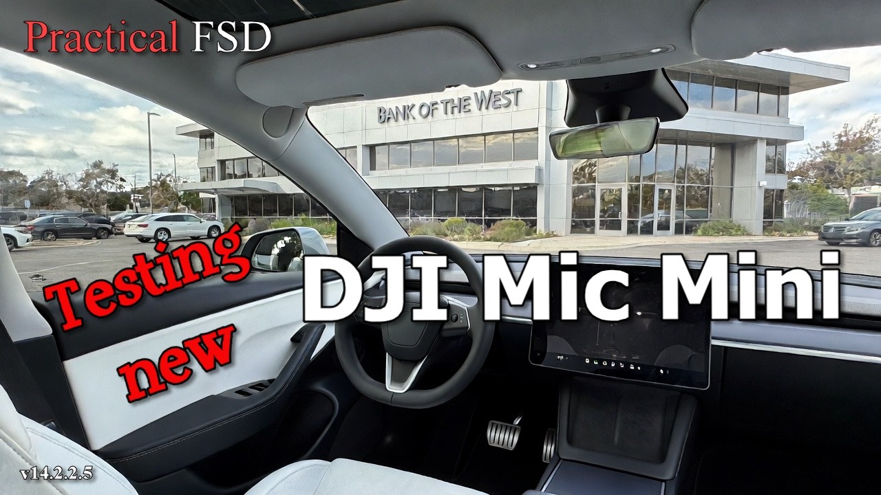 Testing new DJI mini microphones.  FSD v14.2.2.5
