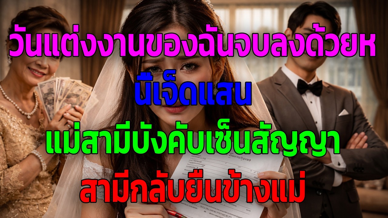 วันแต่งงานของฉันจบลงด้วยหนี้เจ็ดแสน แม่สามีบังคับเซ็นสัญญา สามีกลับยืนข้างแม่