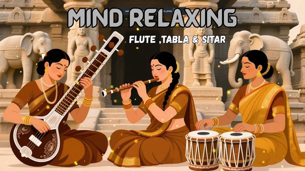 Mind Relaxing Flute Tabla and Sitar Compilation   Hindustani Instrumental Music , Vol - 43