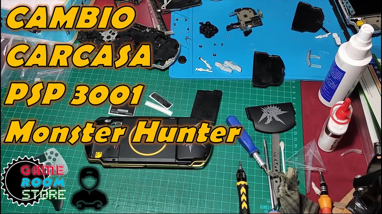 Cambio de carcasa PSP 3001 edicion de Monster Hunter
