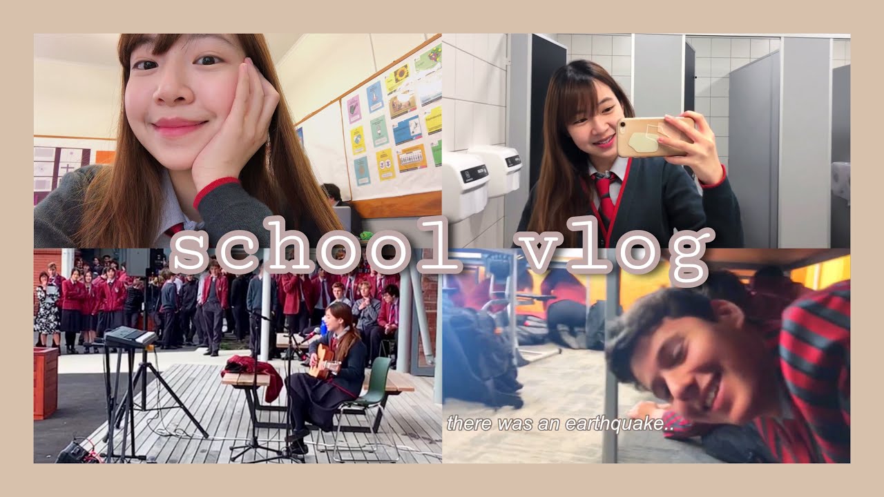 VLOG ร้องเพลงให้ทุกคนในโรงเรียนฟัง!🇳🇿, แผ่นดินไหว | I sing in front of everyone at school