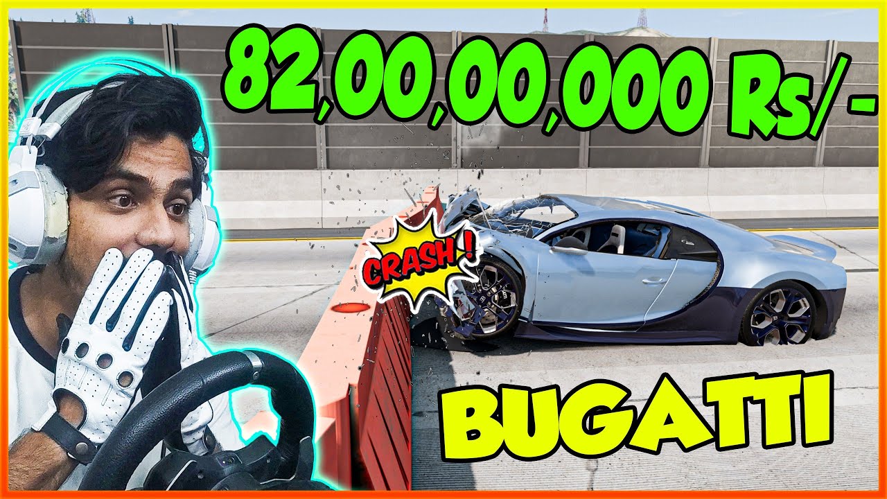 This Bugatti Costs 82 CRORES ONLY......  and I Crashed it in BeamNG