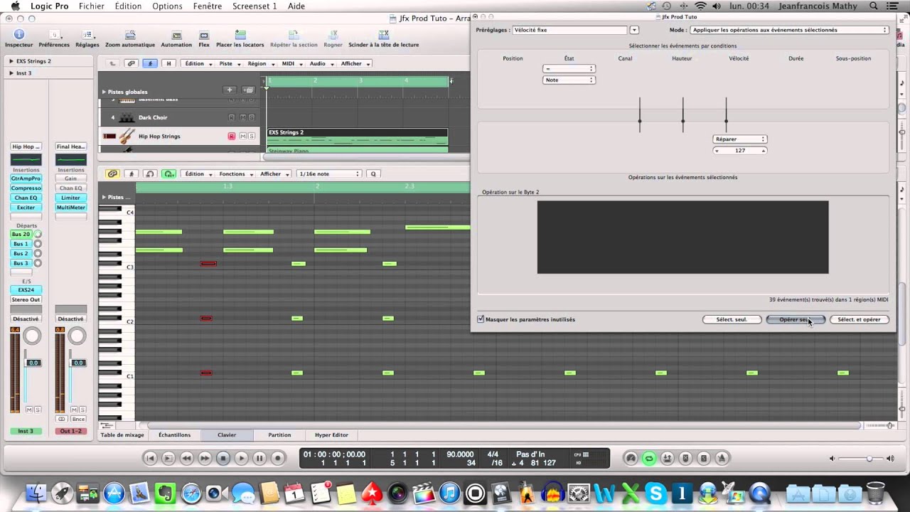 Logic Pro 9 - Tuto 1 - Beatmaking - Les bases de la composition d'une instru (Français)